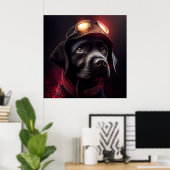 Dog Red Poster (Thuiskantoor)