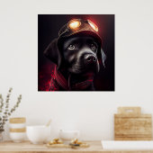 Dog Red Poster (Keuken)