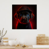 Dog Red Poster (Keuken)