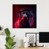 Dog Red Poster (Thuiskantoor)