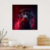 Dog Red Poster (Keuken)