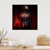 Dog Red Poster (Keuken)