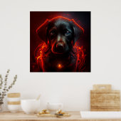 Dog Red Poster (Keuken)
