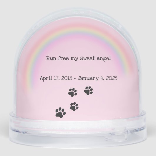 Dog Remembrance Teckel Sneeuwbol (Achterkant)