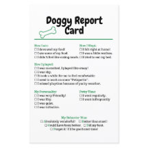 Dog Report Kaart Pet Sitting Checklist Briefpapier