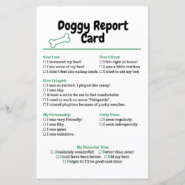 Dog Report Kaart Pet Sitting Checklist Briefpapier