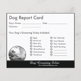 Dog Report Kaart voor Dog Groomers