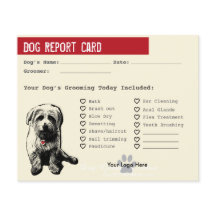 Dog Report Kaart voor Dog Groomers