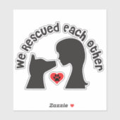 Dog Rescue Adoption Vinyl Sticker (Vel)