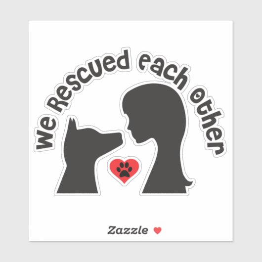 Dog Rescue Adoption Vinyl Sticker (Vel)