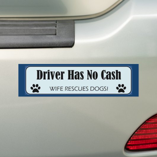 Dog Rescue Bumpersticker (Op auto)