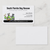 Dog Rescue Non-Profit Black Tagline Visitekaartje (Voorkant / Achterkant)