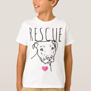 Dog Rescue Pitbull Cute Heart, Pet Animal Dog T-shirt