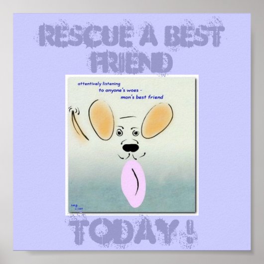 Dog Rescue Poster (Voorkant)
