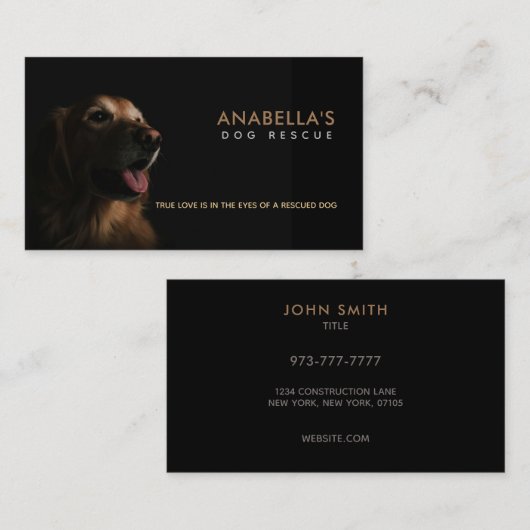 Dog Rescue Slogans Visitekaartjes (Voorkant / Achterkant)