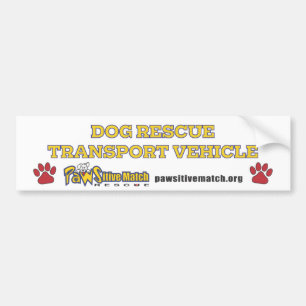 Dog Rescue Transport Vehicle Bumpersticker