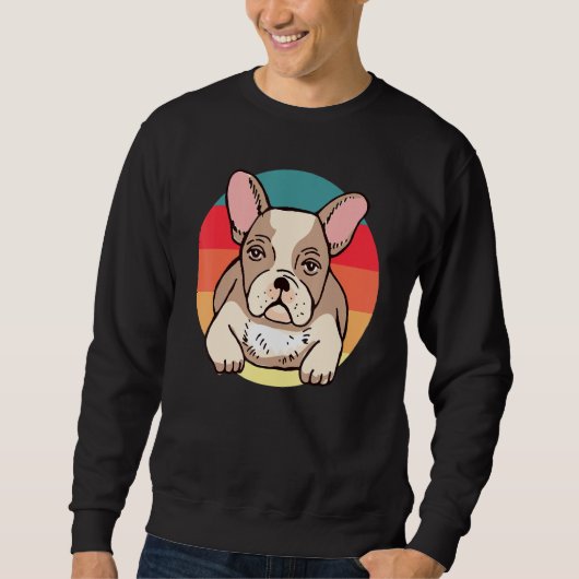 Dog Retro French Bulldog Trui (Voorkant)