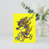 Dog Riding Bike Briefkaart (Staand voorkant)