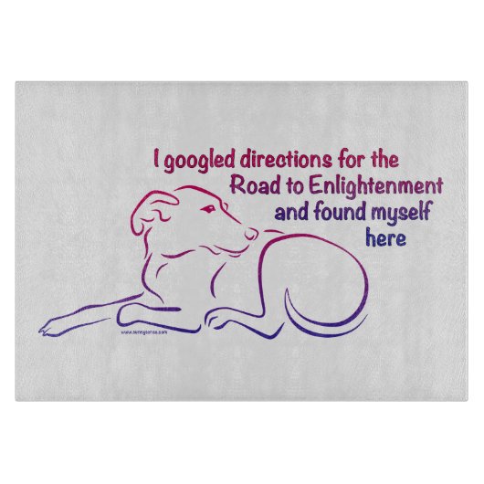 Dog Road to Enlightention Cutting Board Snijplank (Voorkant)