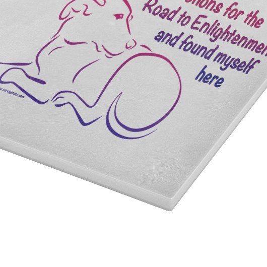 Dog Road to Enlightention Cutting Board Snijplank (Hoek)