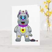 Dog Robot Kaart (Gele Bloem)