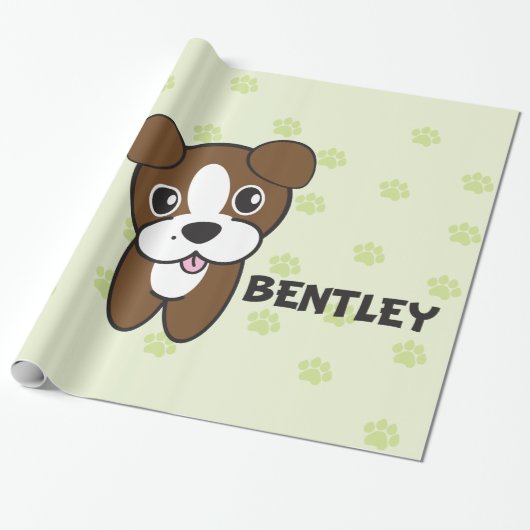 Dog Rockets Cartoons™ - Bentley Cadeaupapier (Uitgerold)