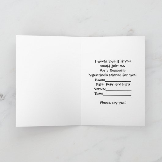 Dog Romantic Dinner voor twee Wenskaarten (Binnen)