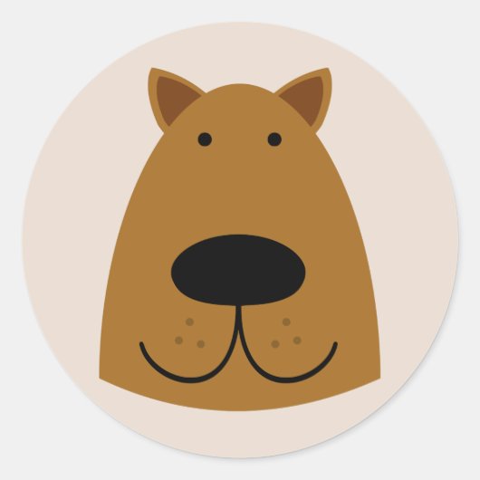 Dog Ronde Sticker (Voorkant)