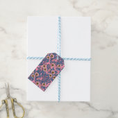 Dog roos patroon cadeaulabel (Met Touw)