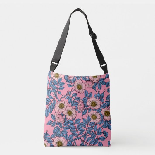Dog roos patroon crossbody tas (Voorkant)