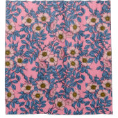 Dog roos patroon douchegordijn (Voorkant)