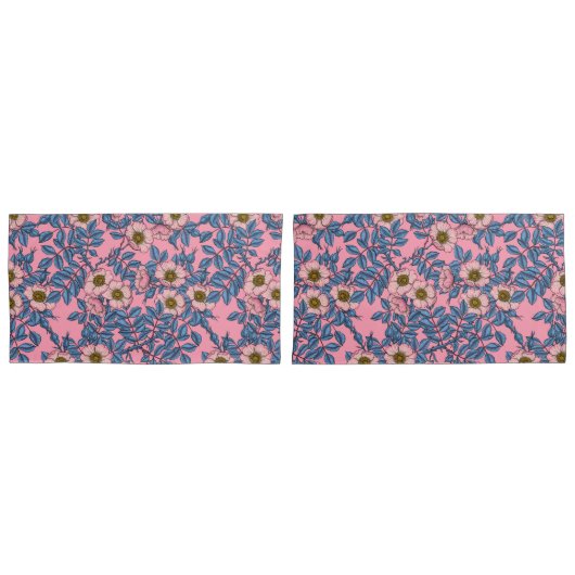 Dog roos patroon kussensloop (Voorkant-Set)