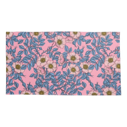 Dog roos patroon kussensloop (Achterkant-Links)