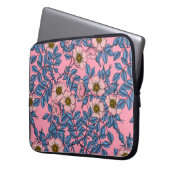 Dog roos patroon laptop sleeve (Voorkant Links)