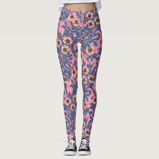 Dog roos patroon leggings (Voorkant)