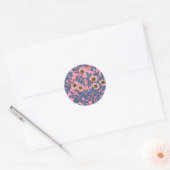 Dog roos patroon ronde sticker (Envelop)