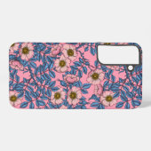 Dog roos patroon samsung galaxy hoesje (Achterkant horizontaal)