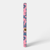 Dog roos patroon samsung galaxy hoesje (Linkerkant)