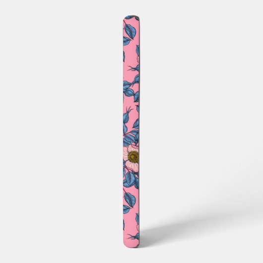 Dog roos patroon samsung galaxy hoesje (Linkerkant)