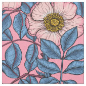 Dog roos patroon stof (Close Up)