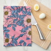 Dog roos patroon theedoek (Quarter Fold)