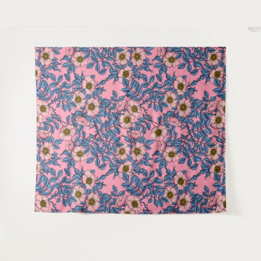 Dog roos patroon wandkleed (Voorkant (horizontaal))