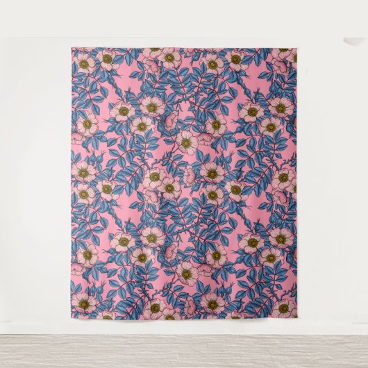 Dog roos patroon wandkleed (Voorkant)