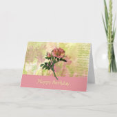 Dog Roos Verjaardag Kaart (Voorkant)