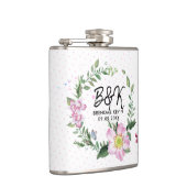 Dog Roos Waterverven krans Heupfles (Rechts)