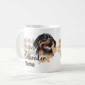 Dog Rottweiler Pet Coffee Mok, Cup Koffiemok (Voorkant links)