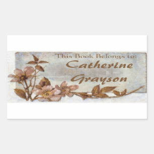 Dog Rozen Aangepaste Ex Libris stickers