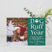 Dog Ruff Jaar Pet Foto Funny Feny Kaart (Staand voorkant)