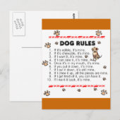 Dog Rules Briefkaart (Voorkant / Achterkant)