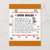 Dog Rules Briefkaart (Voorkant)